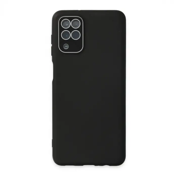 Galaxy A22 Kılıf Lansman Glass Kapak - Siyah