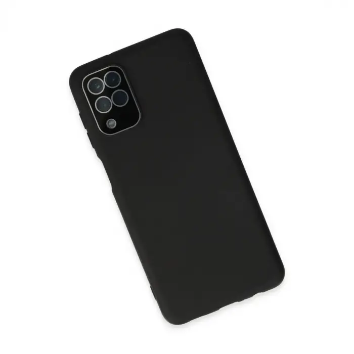 Galaxy A22 Kılıf Lansman Glass Kapak - Siyah