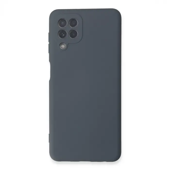 Galaxy A22 Kılıf Nano içi Kadife Silikon - Gri