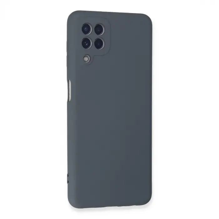 Galaxy A22 Kılıf Nano içi Kadife Silikon - Gri