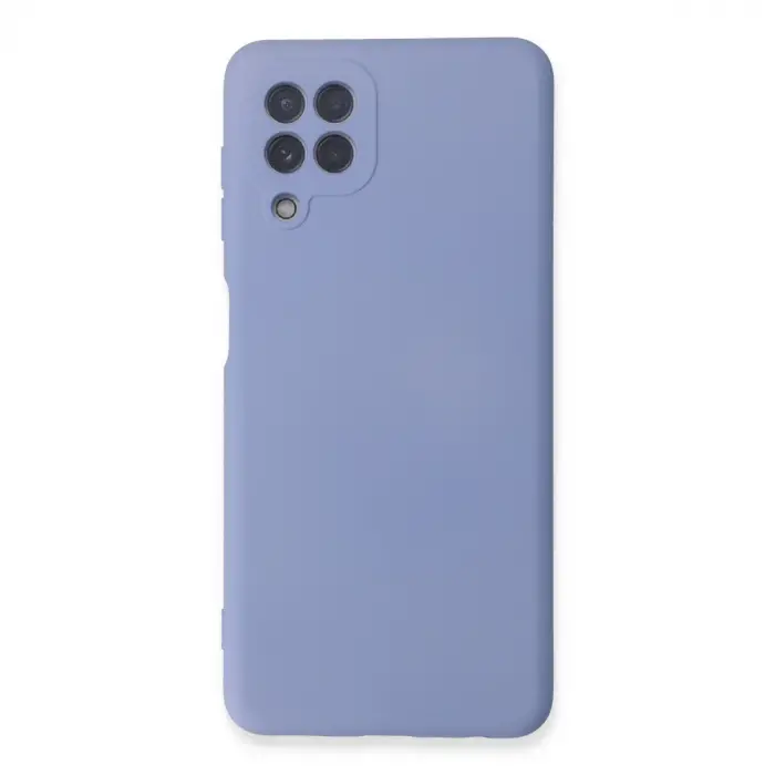 Galaxy A22 Kılıf Nano içi Kadife Silikon - Lila