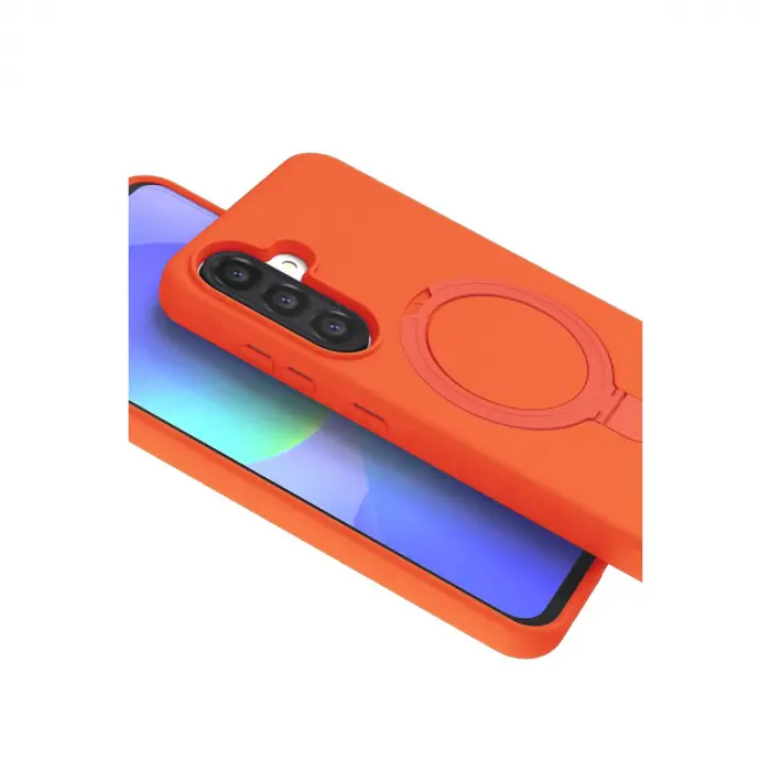 Galaxy A26 Regal Magsafe Standlı Kapak - Turuncu