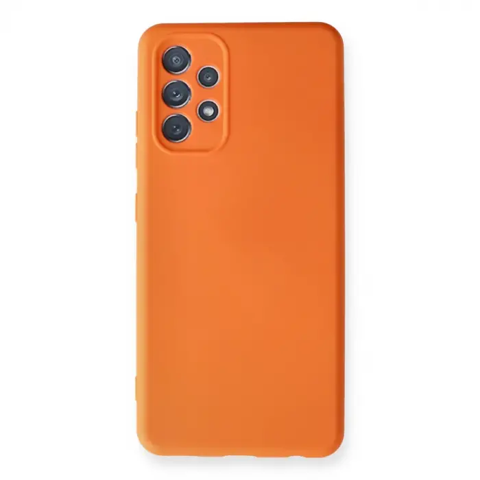 Galaxy A32 Kılıf Nano içi Kadife Silikon - Turuncu