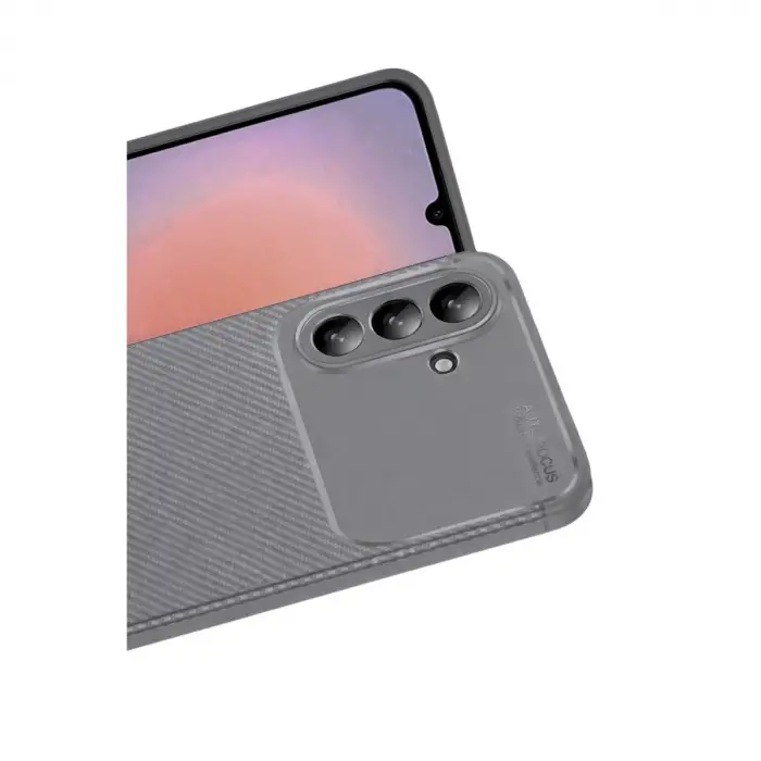 Galaxy A36 Kılıf Auto Focus Karbon Kapak - Gri