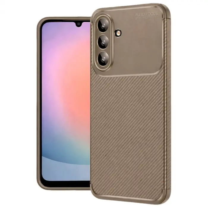Galaxy A37 5G Auto Focus Karbon Kapak - Kahverengi
