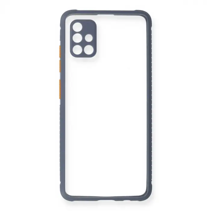 Galaxy A71 Kılıf Miami Şeffaf Silikon - Gri