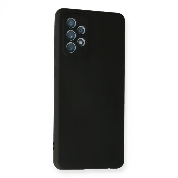 Galaxy A72 Kılıf Nano içi Kadife Silikon - Siyah