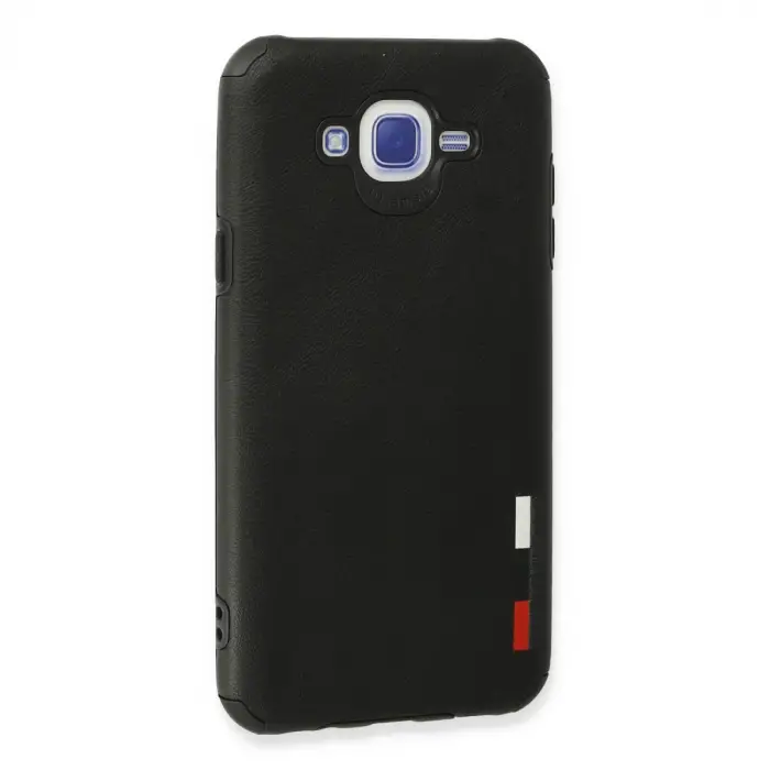 Galaxy J7 Kılıf Loop Deri Silikon - Siyah