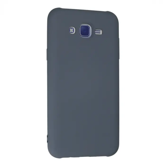 Galaxy J7 Kılıf Nano içi Kadife Silikon - Gri