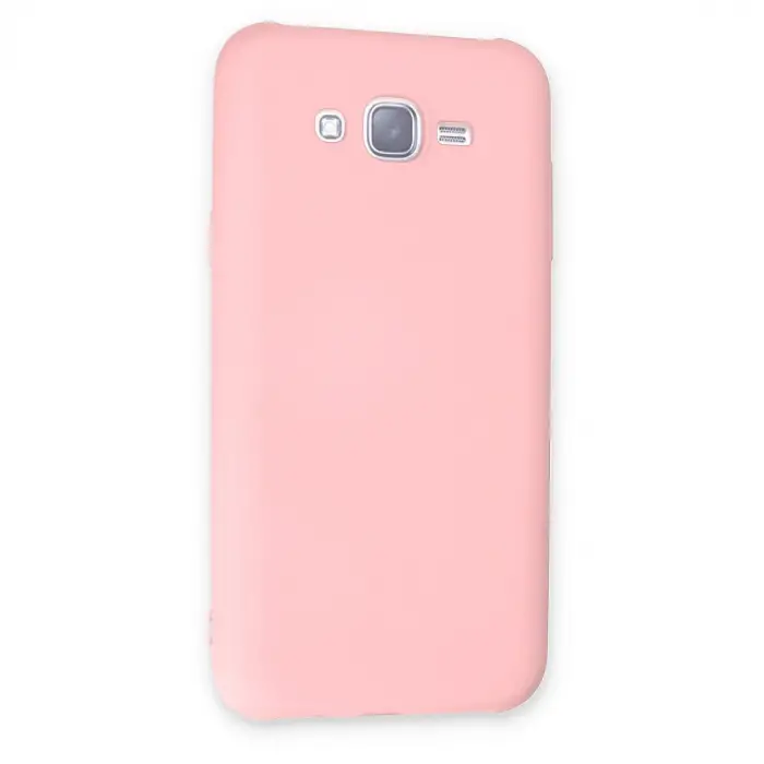 Galaxy J7 Kılıf Nano içi Kadife Silikon - Pudra