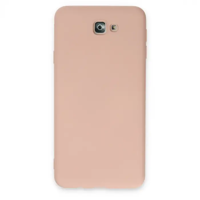 Galaxy J7 Prime Kılıf Nano içi Kadife Silikon - Pudra