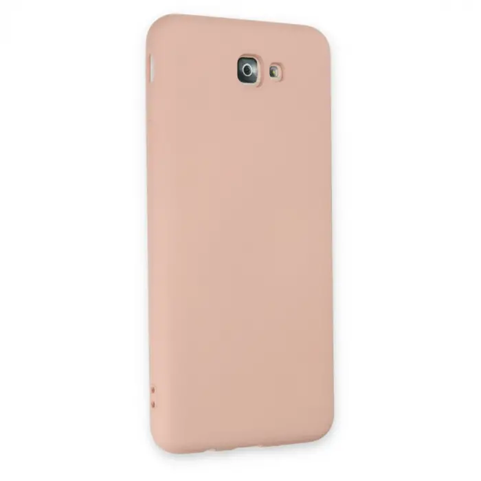 Galaxy J7 Prime Kılıf Nano içi Kadife Silikon - Pudra
