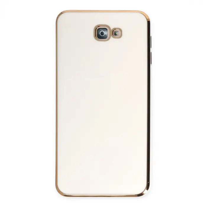 Galaxy J7 Prime Kılıf Volet Silikon - Beyaz