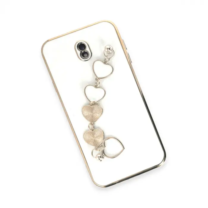 Galaxy J7 Pro / J730 Kılıf Esila Silikon - Beyaz