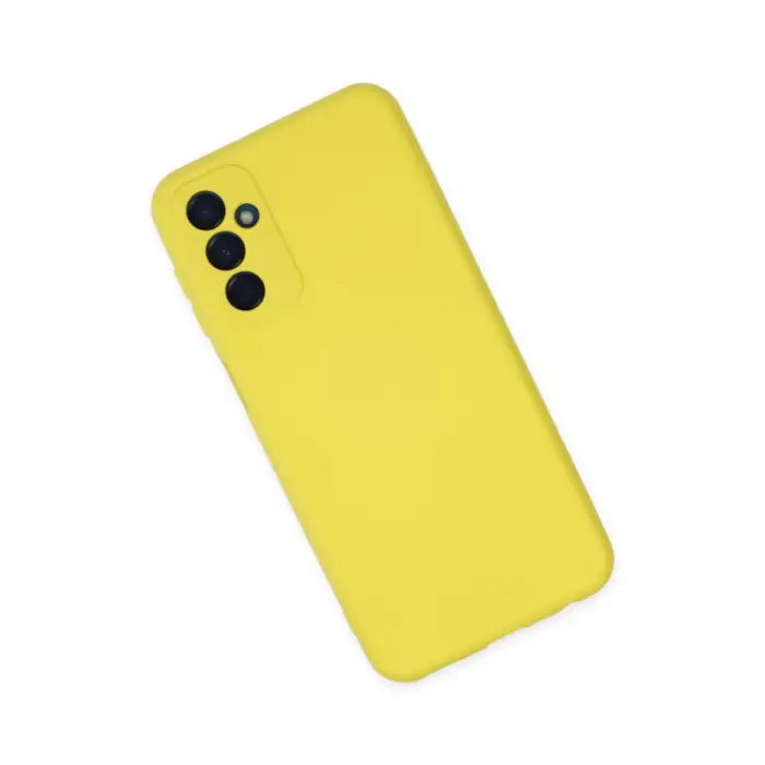 Galaxy M23 Kılıf Nano içi Kadife Silikon - Sarı