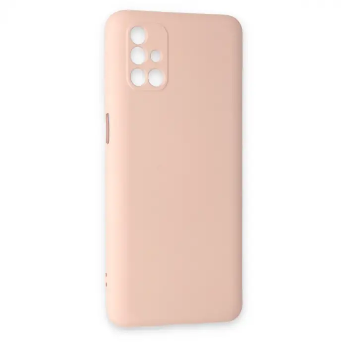 Galaxy M31S Kılıf Nano içi Kadife Silikon - Pudra