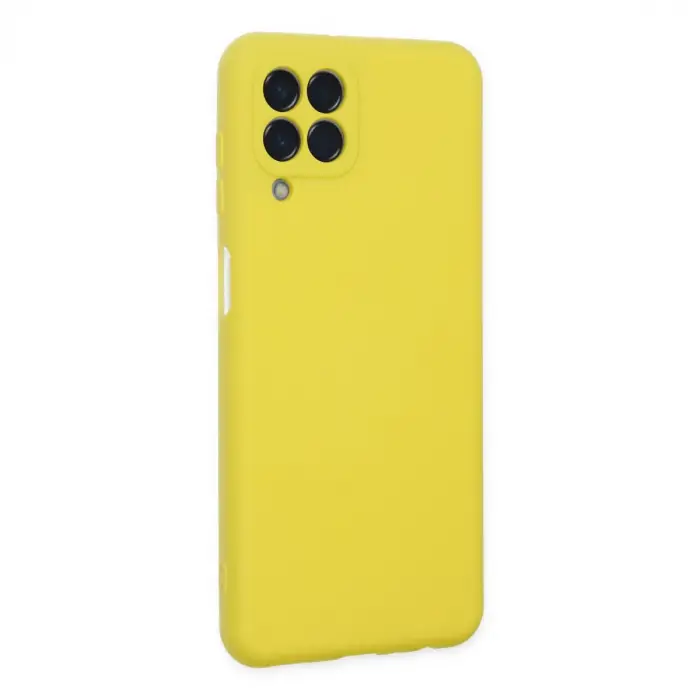 Galaxy M33 Kılıf Nano içi Kadife Silikon - Sarı