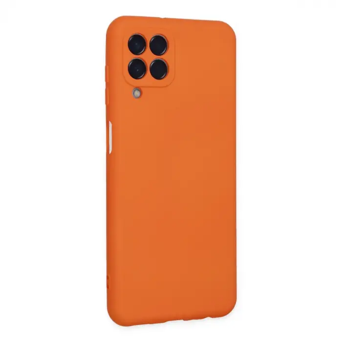 Galaxy M33 Kılıf Nano içi Kadife Silikon - Turuncu