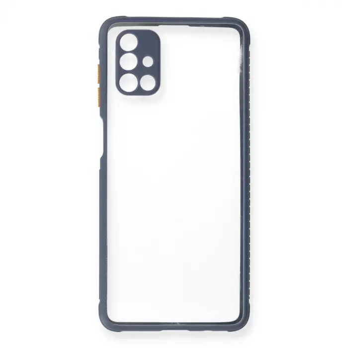 Galaxy M51 Kılıf Miami Şeffaf Silikon - Gri
