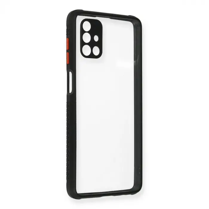 Galaxy M51 Kılıf Miami Şeffaf Silikon - Siyah