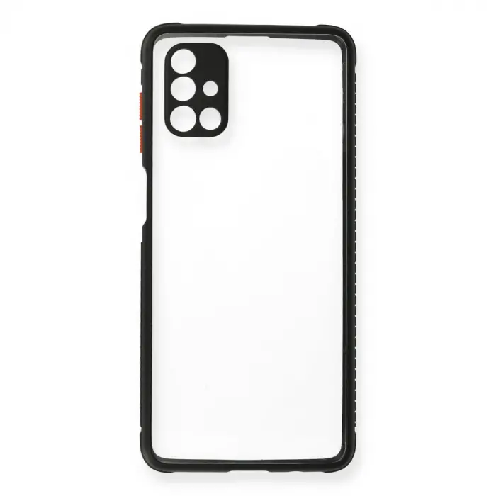 Galaxy M51 Kılıf Miami Şeffaf Silikon - Siyah