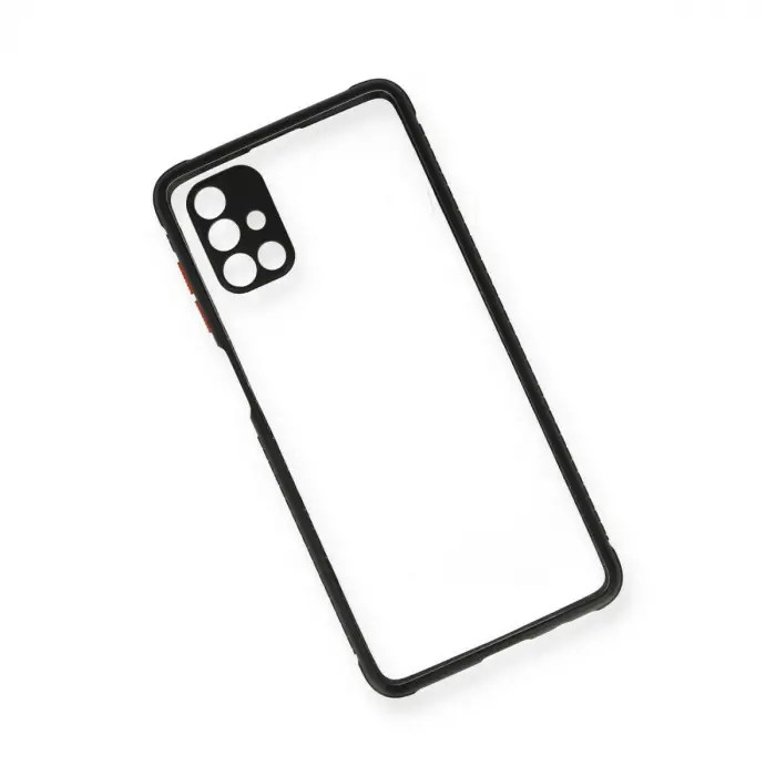 Galaxy M51 Kılıf Miami Şeffaf Silikon - Siyah