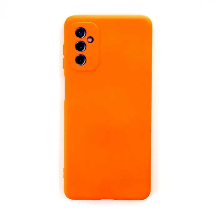 Galaxy M52 5G Kılıf Nano içi Kadife Silikon - Turuncu
