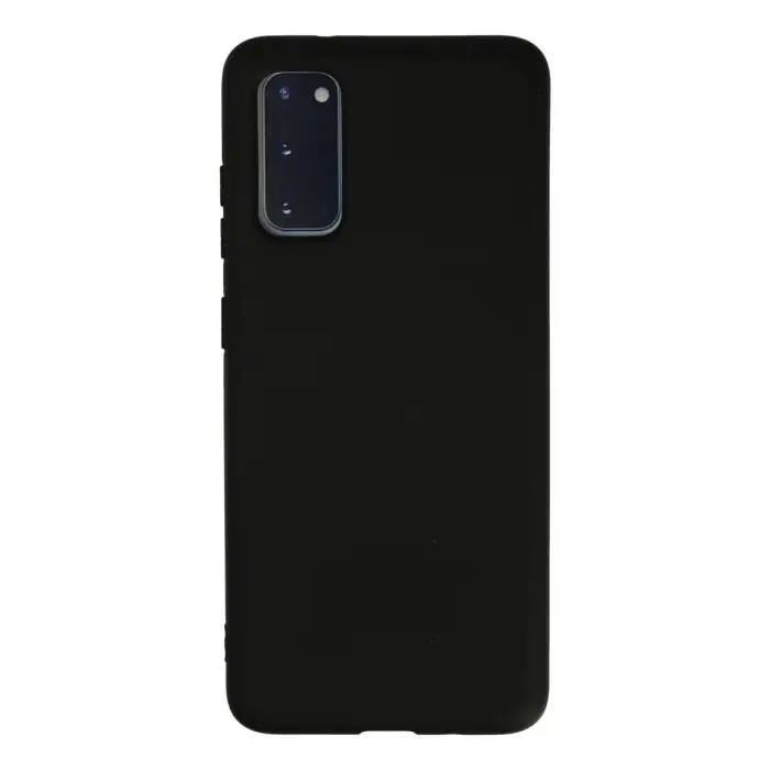 Galaxy S20 Kılıf Nano içi Kadife Silikon - Siyah