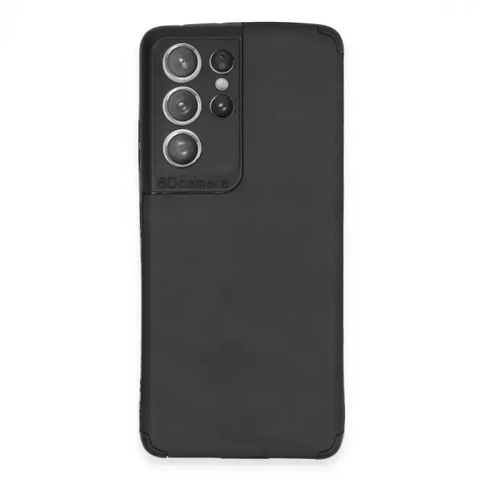 Galaxy S21 Ultra Kılıf Loop Deri Silikon - Siyah