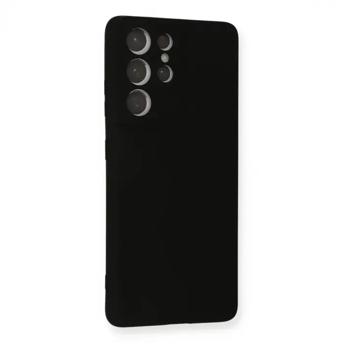 Galaxy S21 Ultra Kılıf Nano içi Kadife Silikon - Siyah