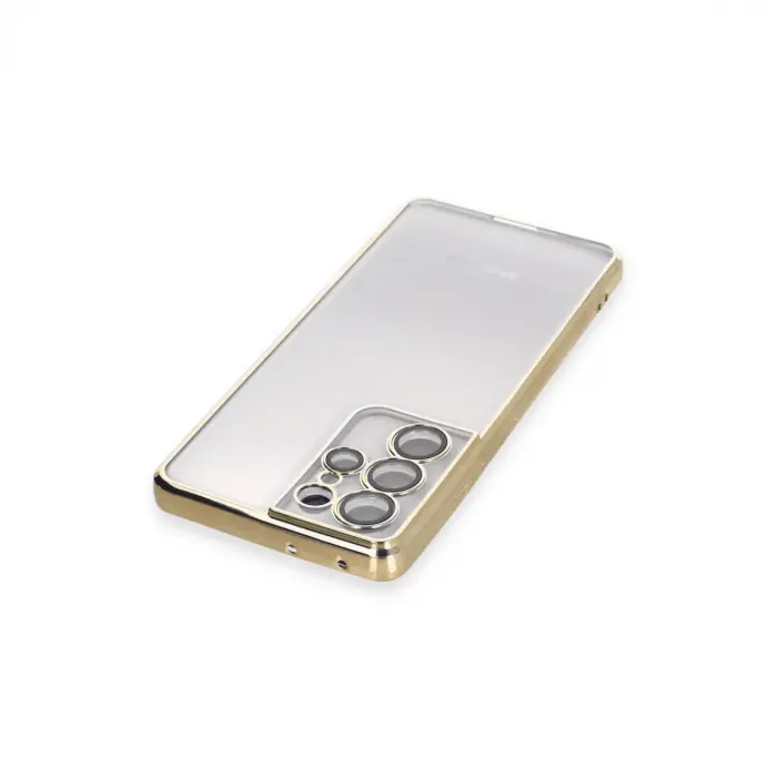 Galaxy S21 Ultra Kılıf Razer Lensli Silikon - Gold
