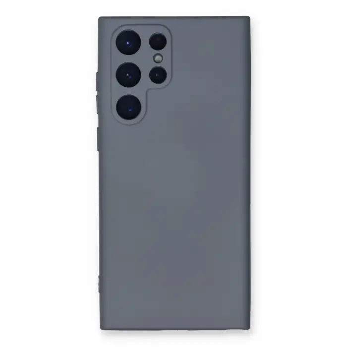 Galaxy S22 Ultra Kılıf Nano içi Kadife Silikon - Gri