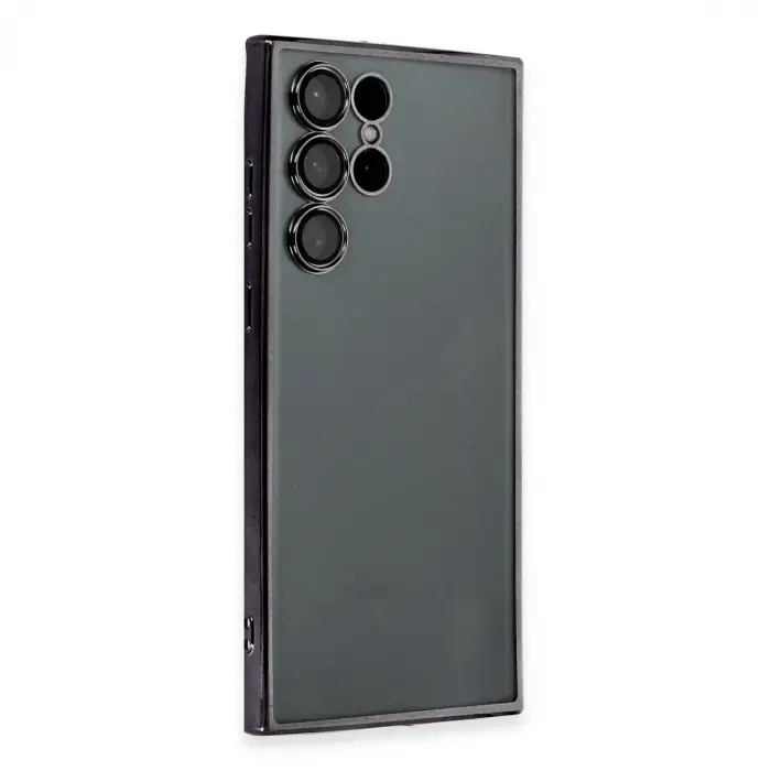Galaxy S22 Ultra Kılıf Razer Lensli Silikon - Siyah
