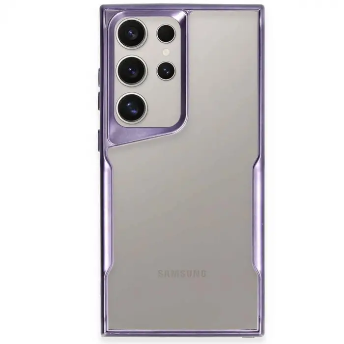 Galaxy S23 Ultra Kılıf Boyi Silikon Kapak - Derin Mor
