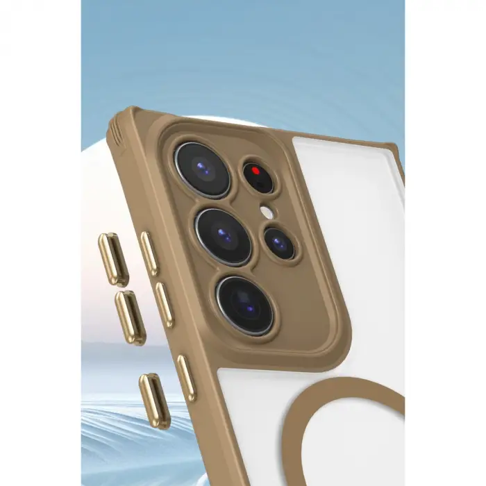Galaxy S23 Ultra Kılıf Enka Magsafe Silikon Kılıf - Desert