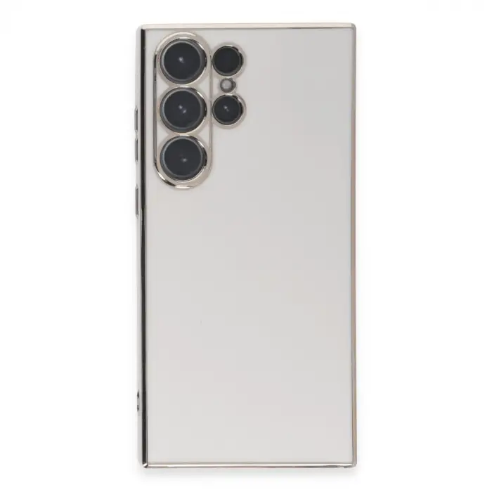 Galaxy S23 Ultra Kılıf Volet Silikon - Beyaz