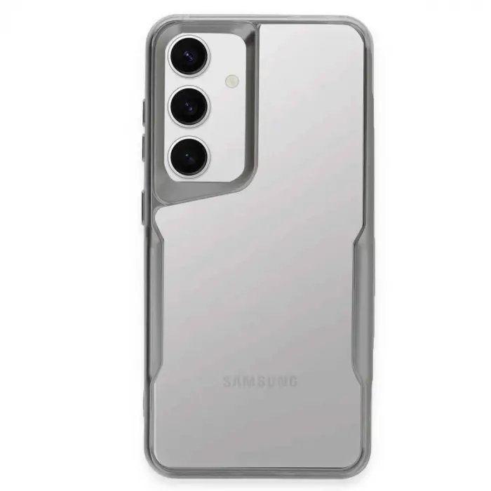 Galaxy S24 Kılıf Boyi Silikon Kapak - Gümüş