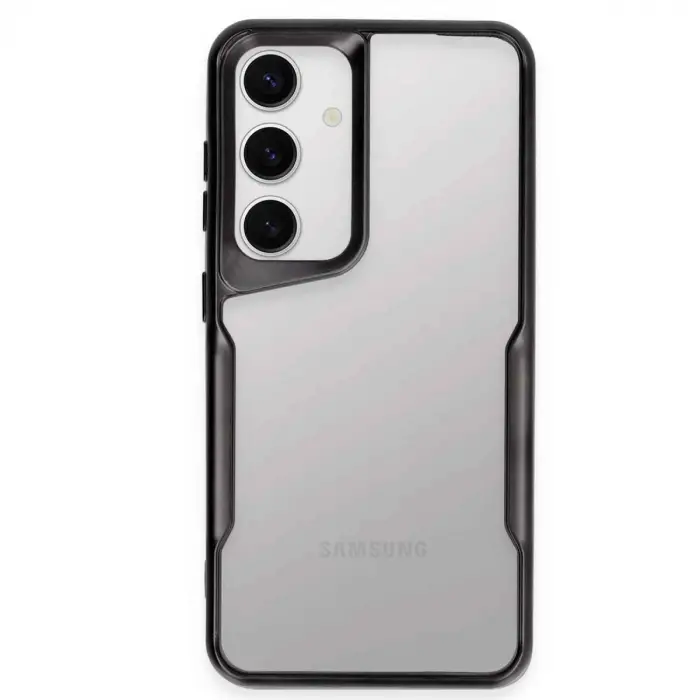 Galaxy S24 Kılıf Boyi Silikon Kapak - Siyah