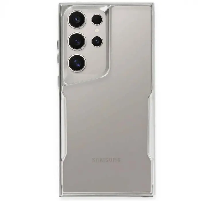 Galaxy S24 Ultra Kılıf Boyi Silikon Kapak - Gümüş