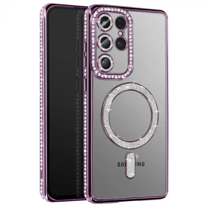 Galaxy S26 Ultra Joke Simli Magneticsafe Kılıf - Derin Mor