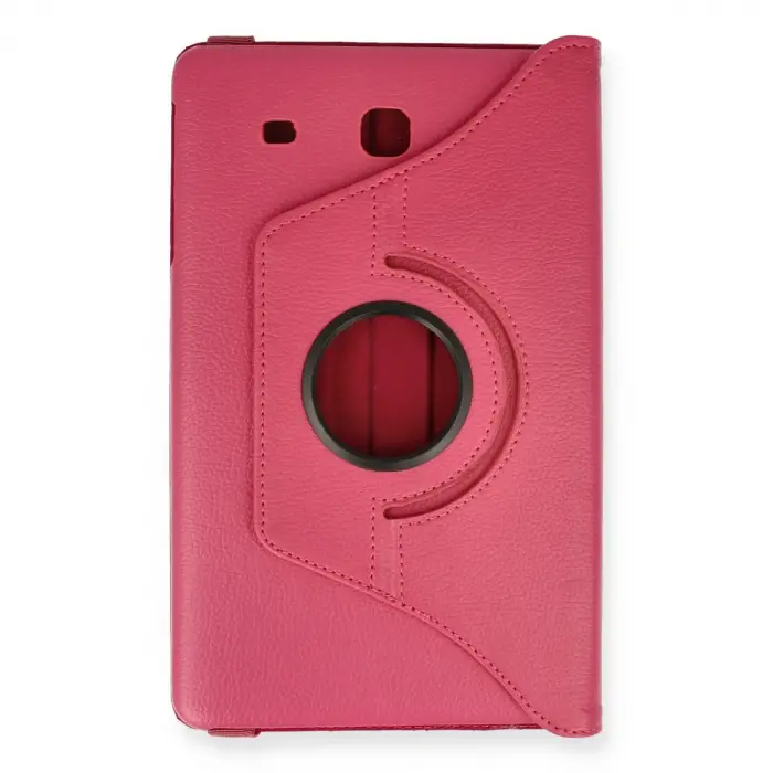 Galaxy T560 Tab E 9.7 Kılıf 360 Tablet Deri Kılıf - Pembe