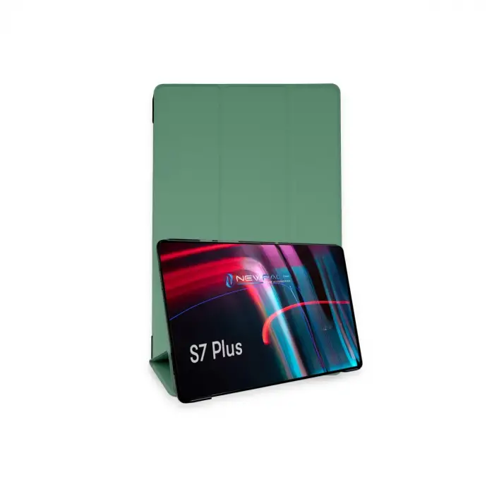 Galaxy T970 Tab S7 Plus 12.4 Kılıf Tablet Smart Kılıf - Koyu Yeşil