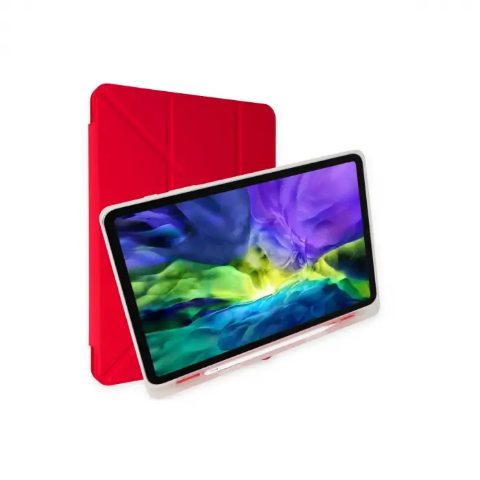 Galaxy X200 Tab A8 10.5 Kılıf Kalemlikli Mars Tablet Kılıfı - Kırmızı
