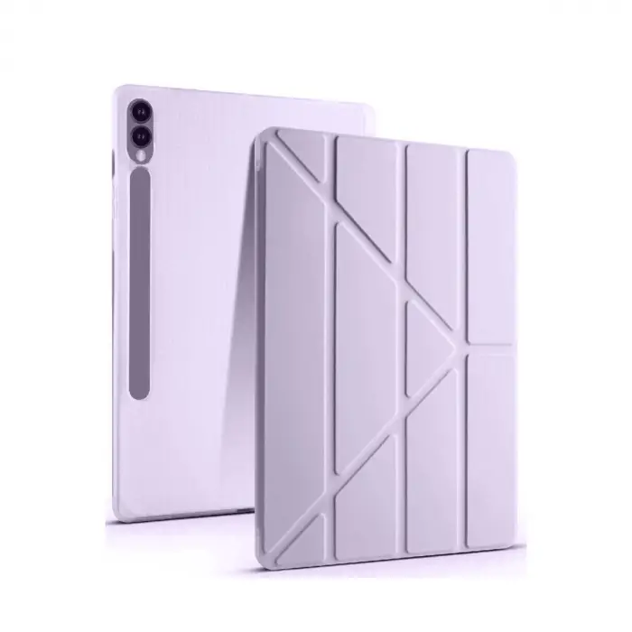 Galaxy X610 Tab S9 FE Plus 12.4 Kılıf Kalemlikli Mars Tablet Kılıfı - Lila