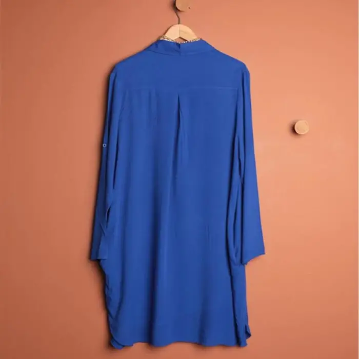 Gömlek Elbise Önden Düğme Detaylı