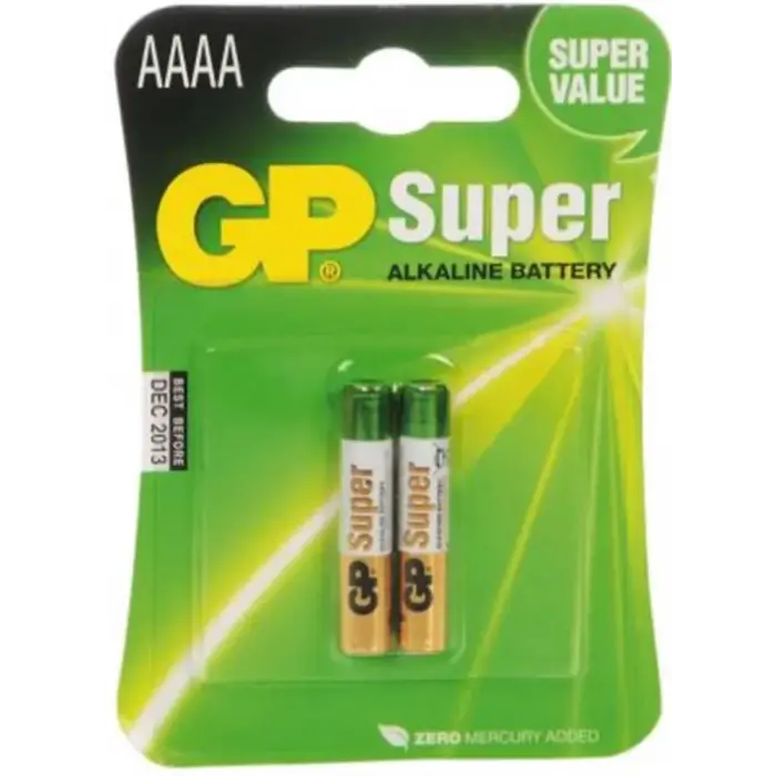 GP AAAA 25A Alkalin İncenin İncesi Pil 2li Paket GP25A-U2