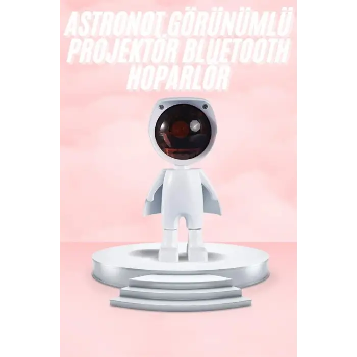 Gün Batımı Lambası Işık Arka Plan Projektör Sevimli Astronot Enerji Tasarruflu