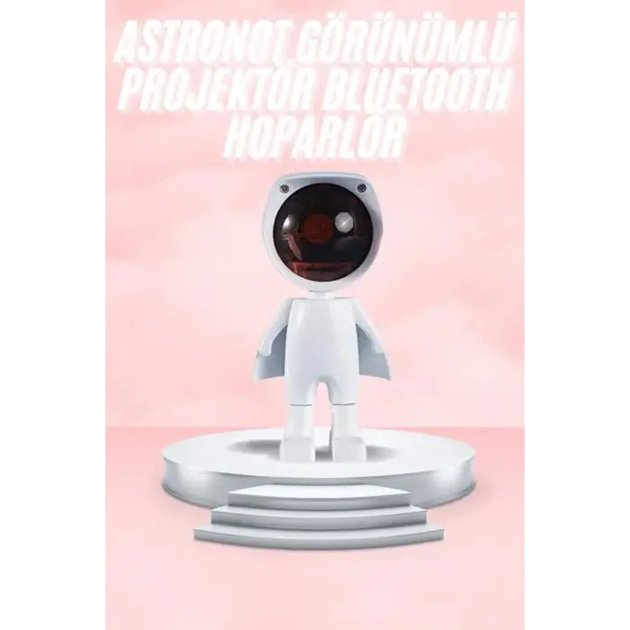 Gün Batımı Lambası Işık Arka Plan Projektör Sevimli Astronot Enerji Tasarruflu