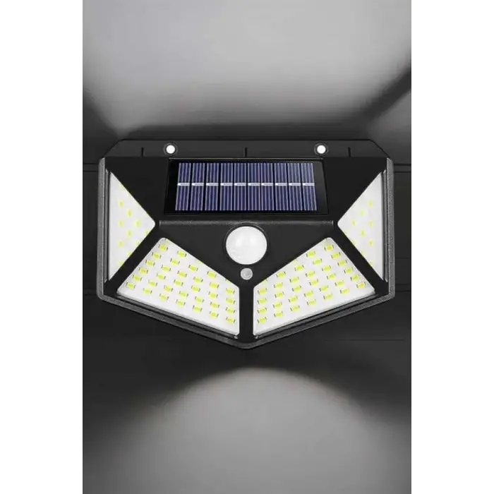 Güneş Enerjili Bahçe Aydınlatma Lambası Solar 100 Led Lamba