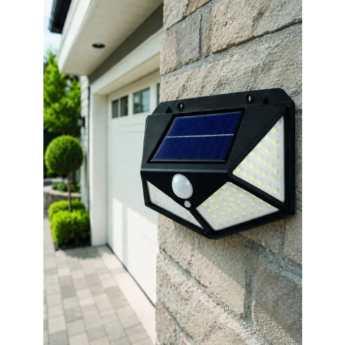 Güneş Enerjisi ile Şarj Olan Hareket Sensörlü 3 Modlu LED Dış Mekan Duvar Aydınlatması